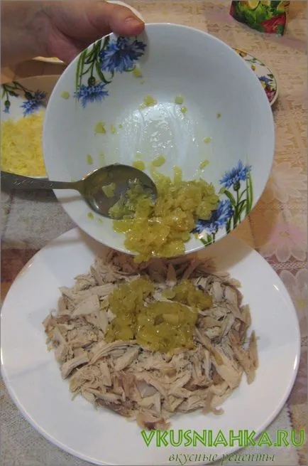 Saláta csirke gomba ananász sajt, csirke saláta recept ananász sajt, finom receptek (csirke) Saláta csirke gomba ananász sajt, csirke saláta recept ananász sajt, finom receptek