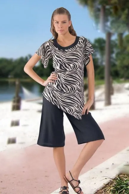 Abból, amit viselni tunika, fotó tunika ruhák és tunikák, ingek (nadrágok virágmintás) Abból, amit viselni tunika, fotó tunika ruhák és tunikák-shirt