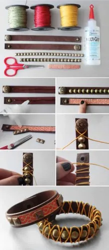 Elegáns bőr karkötő kezük fotó videó (ő) Elegáns bőr karkötő kezüket Fotó Videó