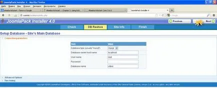 Recovery helyszínen joomla keresztül akeeba kickstart