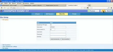 Recovery helyszínen joomla keresztül akeeba kickstart