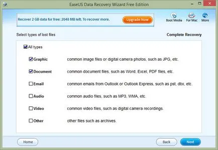 Data Recovery a EASEUS Data Recovery varázsló