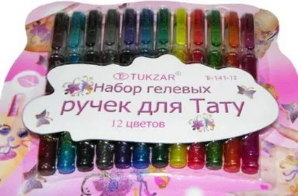 Tattoo ruchkoy- létrehozásának folyamatát egy tetoválás zselés toll
