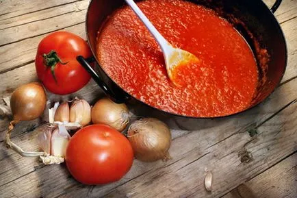 Paradicsomszósz - paradicsomszósz recept -, hogyan kell elkészíteni helyesen