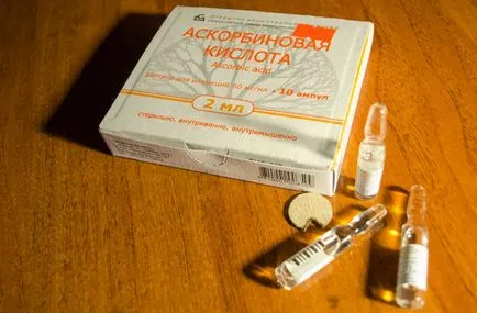C-vitamin ampulla az arc és a haj szépségét bőr