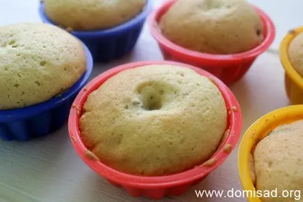 Delicious cupcakes bádogtartályban mazsolával - egy egyszerű recept a fotó