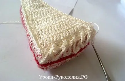 Kötött torta málna - kézimunka órák