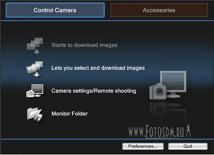 Canon EOS segédprogram fut Mac OSX Yosemite
