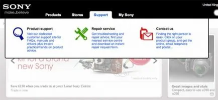 50 Példák a legördülő menük web design