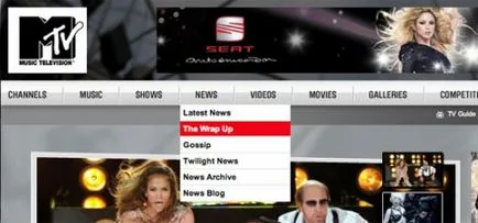 50 Példák a legördülő menük web design