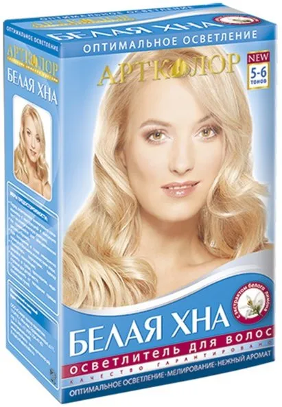 Fehér henna haj színezésére és villámlás