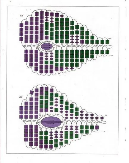 Butterfly gyöngy mester osztály és szövik diagram (gyöngy) Butterfly gyöngy műhely és a szövés rendszert