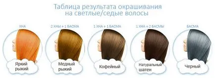 Henna haj, típusai és árnyalatai