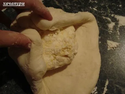 KHACHAPURI sajttal recept lépésről lépésre fotó (hogyan kell főzni KHACHAPURI) KHACHAPURI sajt-lépésre recept fotók