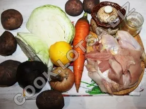 Leves csirkével - ízletes házi lépésre recept fotók
