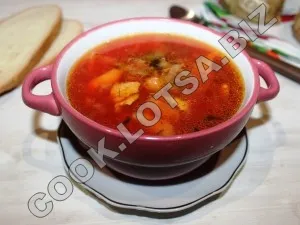 Leves csirkével - ízletes házi lépésre recept fotók
