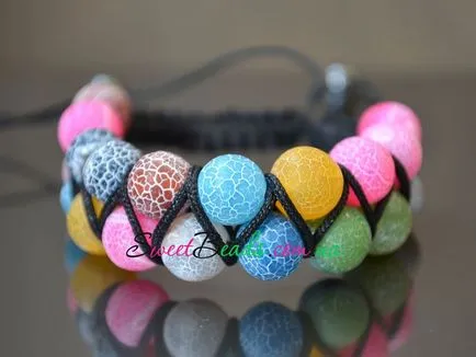 Karkötő Shamballa mester osztály kettős és hármas szövés karkötő (görögszéna) Karkötő Shamballa mester osztály kettős és hármas szövik karkötő