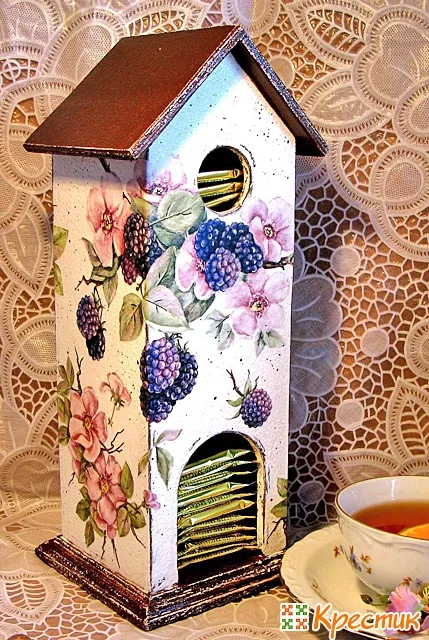 Teaház decoupage egyszerű kötet