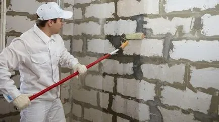 Cement habarcs gipsz falak beadagolja készítmény (oldat) Cement malter gipsz falak arányait, előkészítése