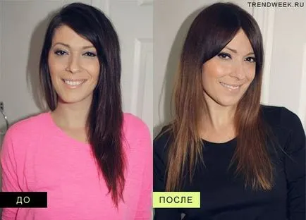Gyakori kiemeli a sötét haj fotók előtt és után az eljárást, videó mesterkurzusok