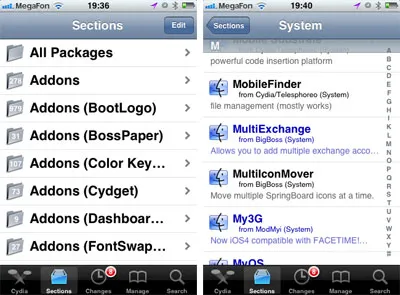 Cydia iPhone, az Apple iPhone programok