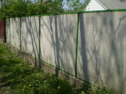 Kerítés sík pala saját kezűleg (Slate) A kerítés készült pala lapos kezük
