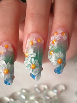 Nails tervezés gél fotó háromdimenziós tervezés és modellezés gél köröm és kapacitás