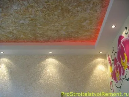 Tervezze mennyezet a kezével, az építési és javítási