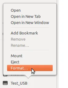 Formázása pendrive-ot linux, losst