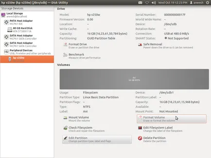 Formázása pendrive-ot linux, losst