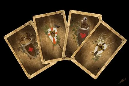 Találgatás hagyományos térképek és hátrányait játszó deck - jóslás Tarot