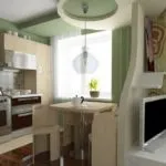 Nappali konyhával hruschevke 10 kiválasztott képek (kombinált) Nappali, konyha a Hruscsov válogatott 10 fotó