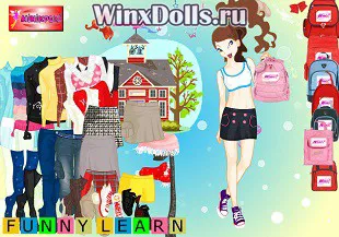 Játékok a lányok Winx Dress (Winx) Játékok a lányok Winx öltöztetős