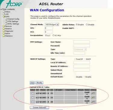 Útmutató a modem ACORP @ lan110, tartalom platform
