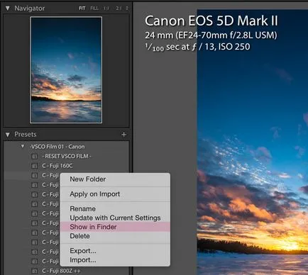 Arról, hogy hogyan kell telepíteni a presetek Lightroom (Lightroom) Arról, hogy hogyan kell telepíteni a készletek Lightroom