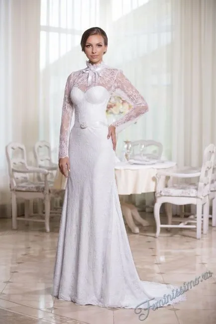 Zárt esküvői ruha - fotó, egy női magazinban