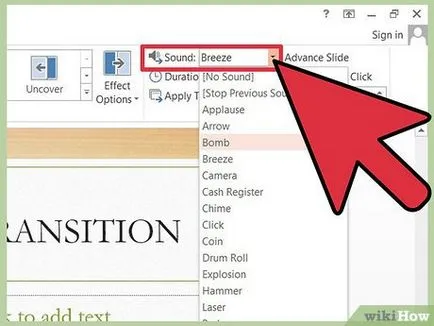 Hogyan adjunk átmenetet powerpoint