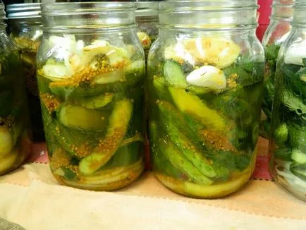 Hogyan savanyú uborka ropogós, konzerv recept legfinomabb literes üvegekbe, mint