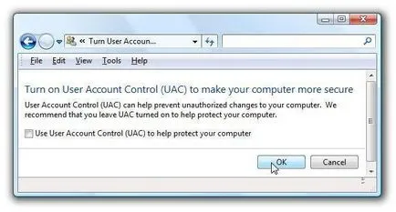 Hogyan tilthatom le a UAC ezt Vihar (ok) Hogyan tilthatom le a UAC ez az, ami azzal fenyeget,