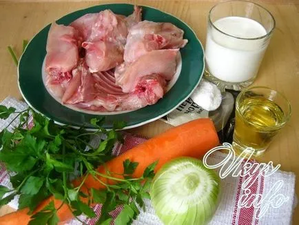 Hogyan eloltani egy nyulat tejföl recept egy fotó