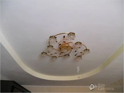 Hogyan akasztani csillár a mennyezeten (a horogra, bárral) Photo