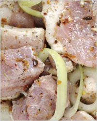 Főzni nyárs sertés - sertés kebab recept (szakács) Főzni nyárs sertés - sertés barbecue receptek