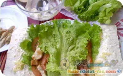 Hogyan készüljünk Caesar tekercs recept egy fotó