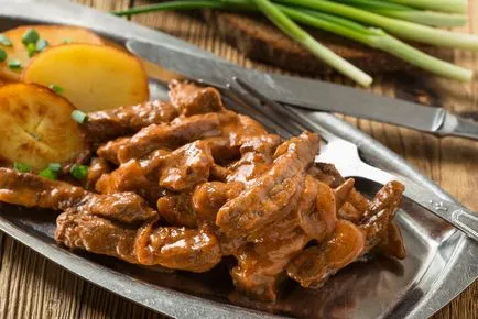 Hogyan kell főzni egy finom marhahús Stroganoff, a hivatalos honlapján receptek Julia Vysotsky