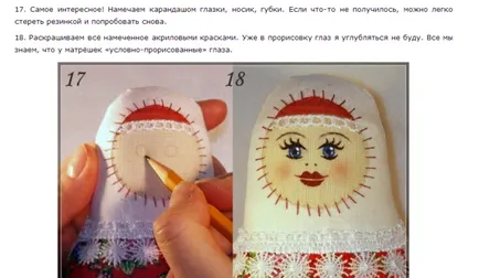 Hogyan készítsünk matryoshka szövet a kezét