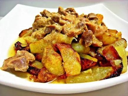 Sült burgonya hússal (egy serpenyőben, a multivarka) recept (sült burgonya hússal) Sült burgonya hússal (egy serpenyőben, a multivarka) Recept