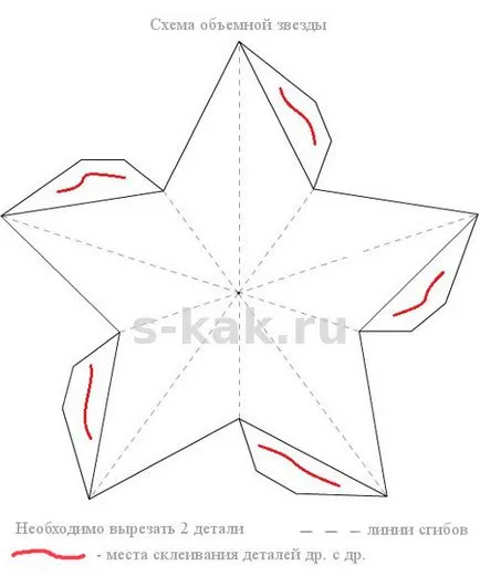 Hogyan készítsünk egy háromdimenziós csillag a papír
