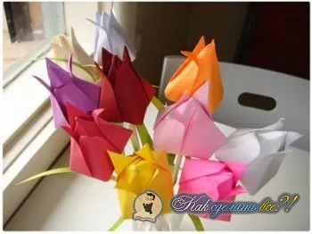 Hogyan készítsünk egy tulipán a papír meg a kezét (video. Hogyan, hogy egy szép tulipán papír) Hogyan készítsünk egy tulipán a papír saját kezűleg