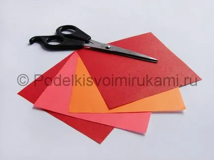 Hogyan lehet a papír tulipán a kezükből (tulipán) Hogyan lehet a papír tulipán a saját kezét