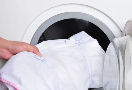 Hogyan mossa tüll mosógépben, hogy hány fok, fotó és videó